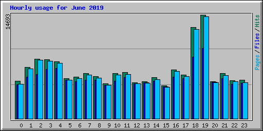 Hourly usage for June 2019
