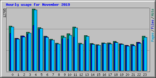 Hourly usage for November 2019