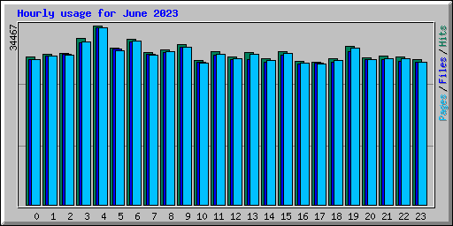Hourly usage for June 2023