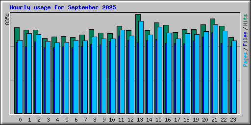 Hourly usage for September 2025