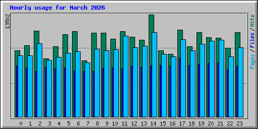 Hourly usage for March 2026